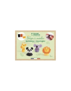 Kit bougies à modeler animaux sauvages - Graine créative