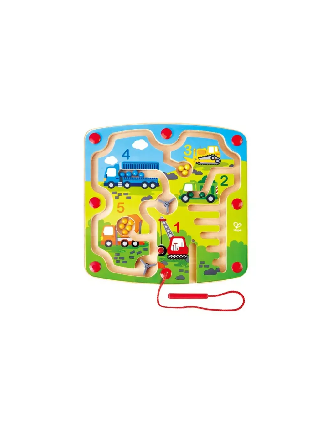 Labyrinthe magnétique construction et chiffres - Hape