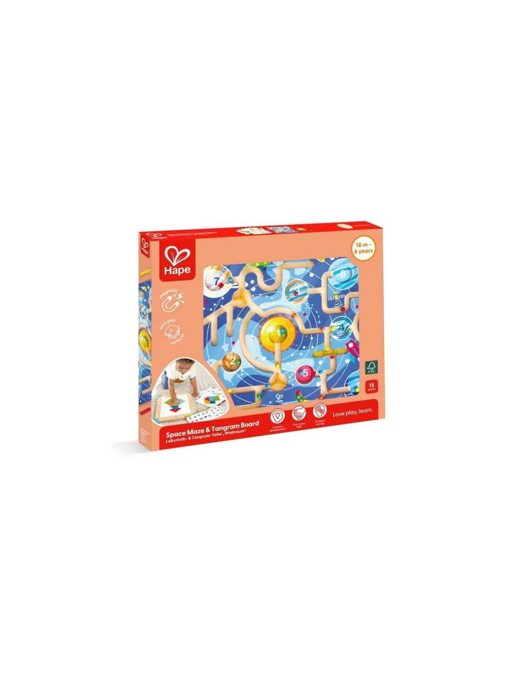 Labyrinthe magnétique Tangram 3 en 1 - Hape