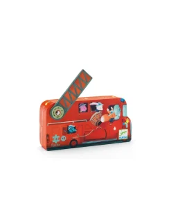 Le camion de pompier puzzle 16 pièces - Djeco