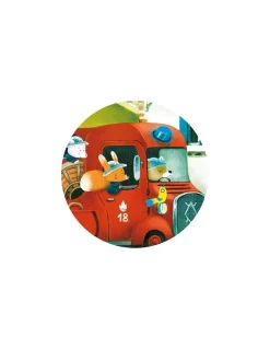 Le camion de pompier puzzle 16 pièces - Djeco