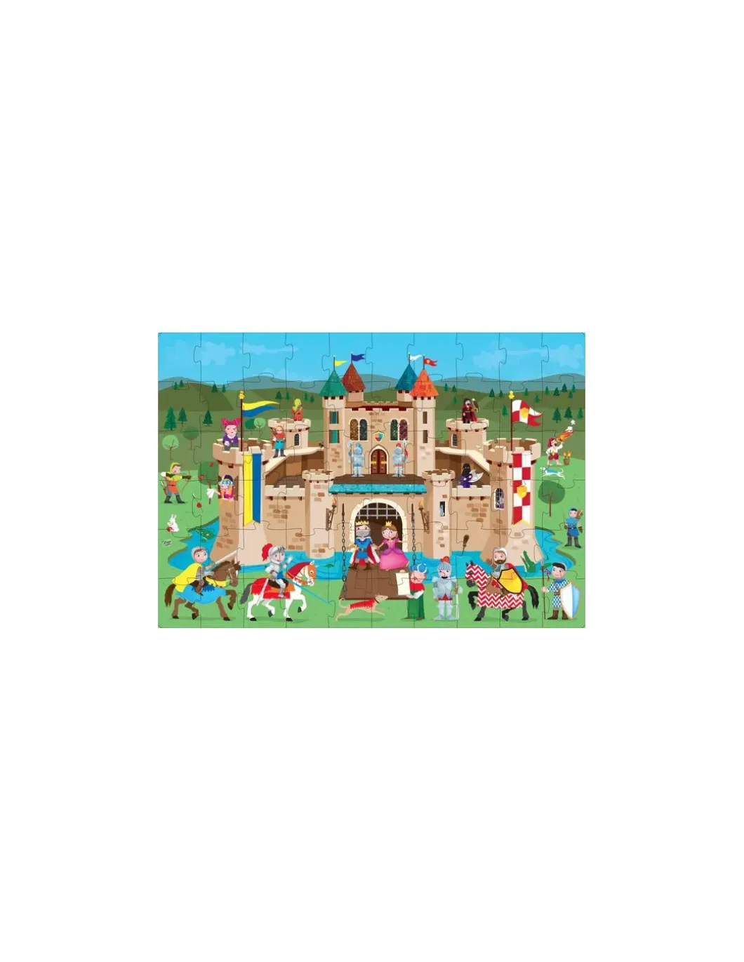 Les chevaliers du Moyen âge - puzzle géant et livre Sassi