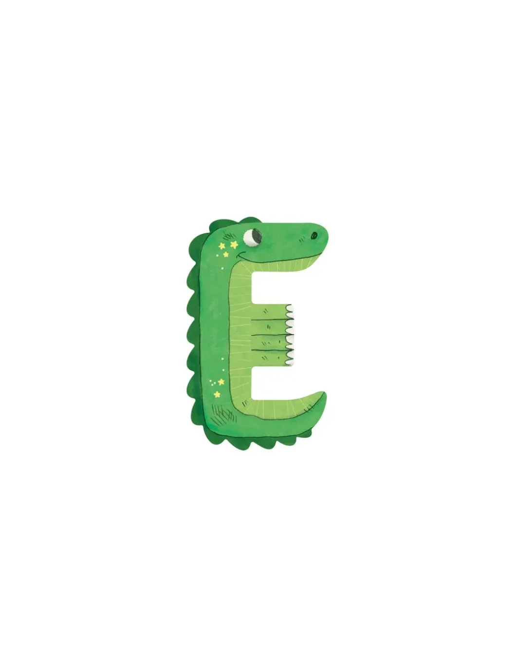 Lettre E vert en bois - Moulin Roty