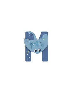 Lettre M bleu en bois - Moulin Roty