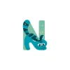 Lettre N bleu en bois - Moulin Roty