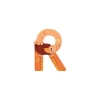 Lettre R orange en bois - Moulin Roty