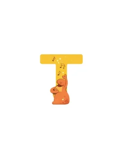 Lettre T jaune en bois - Moulin Roty