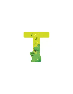 Lettre T vert en bois - Moulin Roty