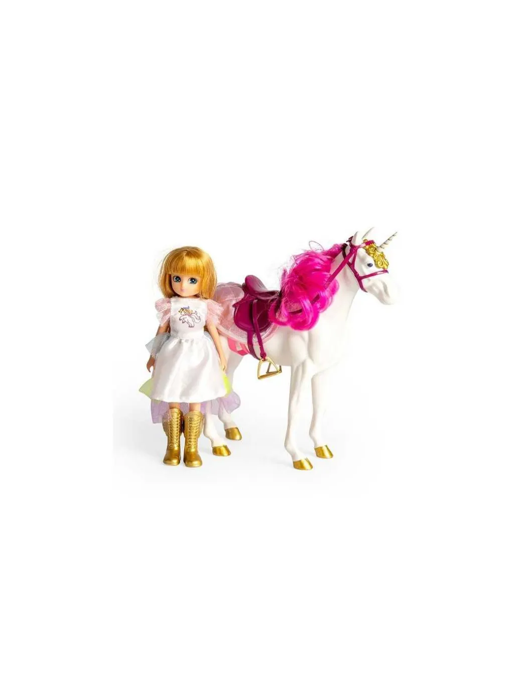Licorne et poupée Lottie