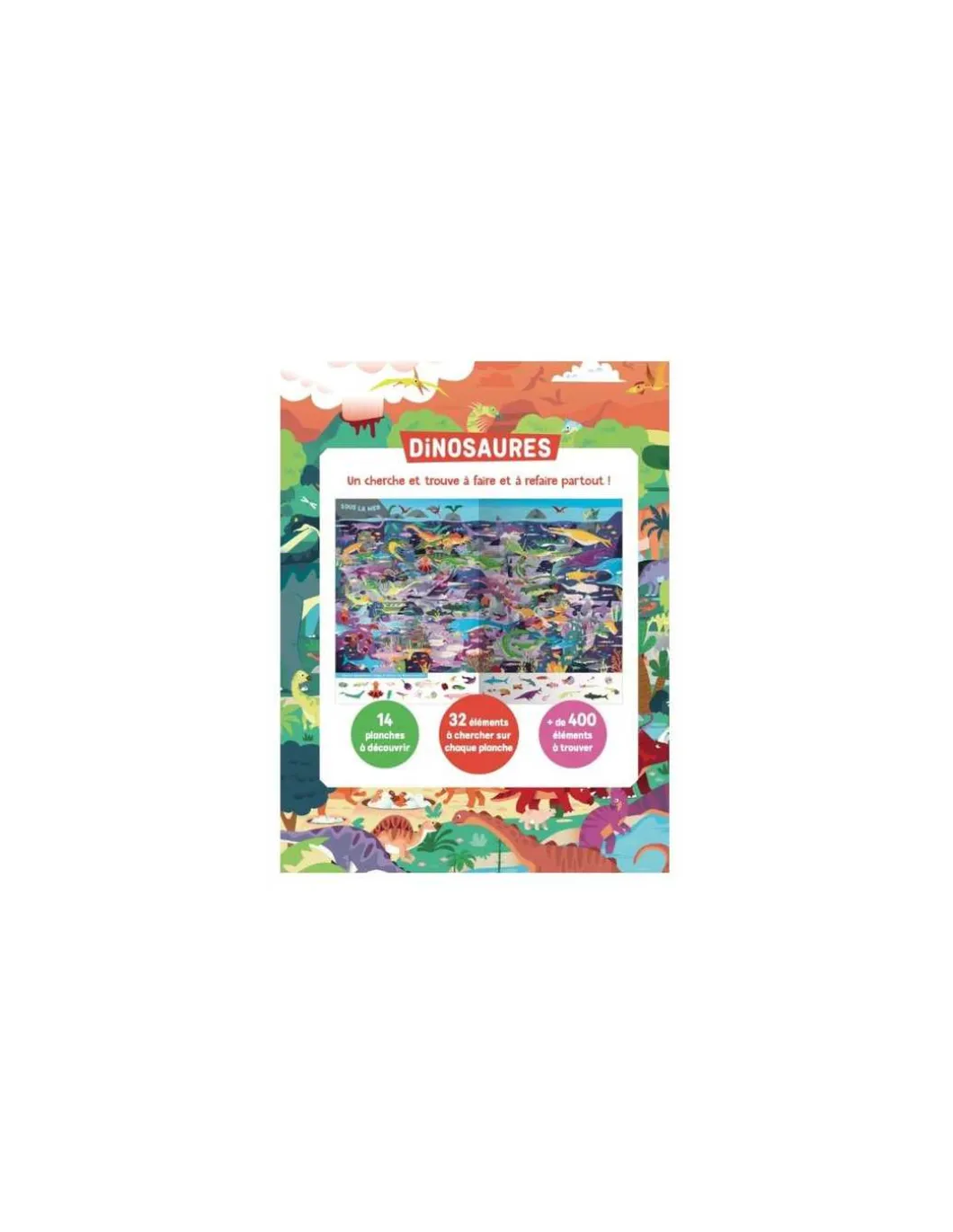 Livre Cherche et trouve Dinosaures - Auzou