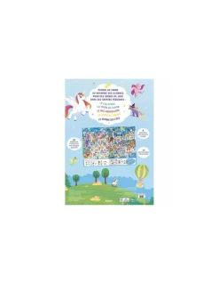 Livre Cherche et trouve géant Au royaume des licornes - Auzou