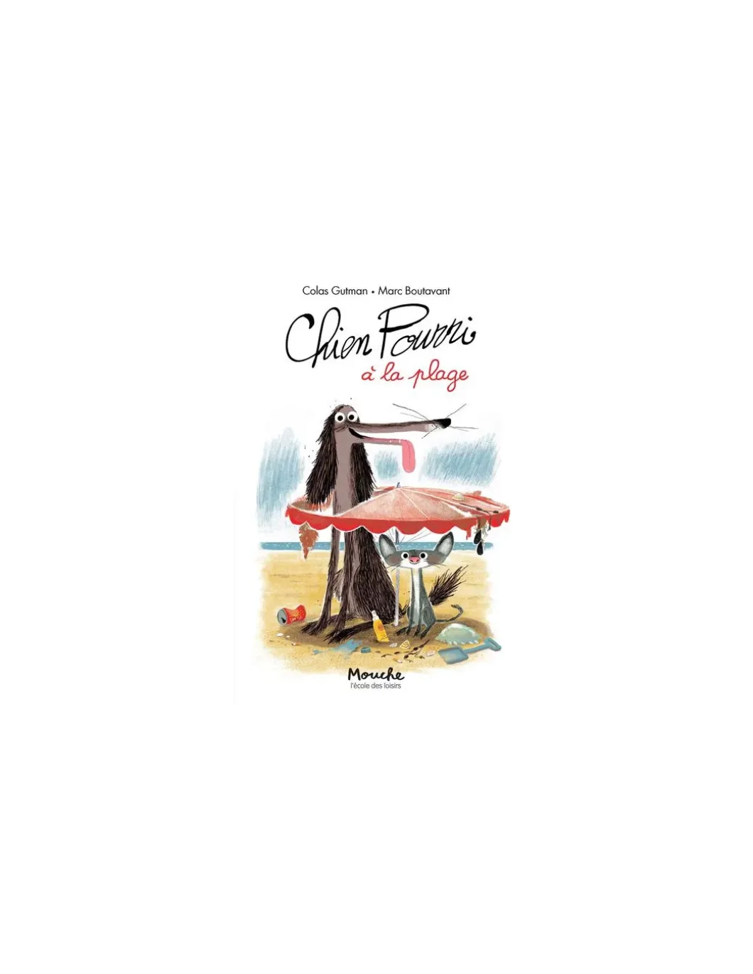 Livre Chien Pourri à la plage - L'école des loisirs