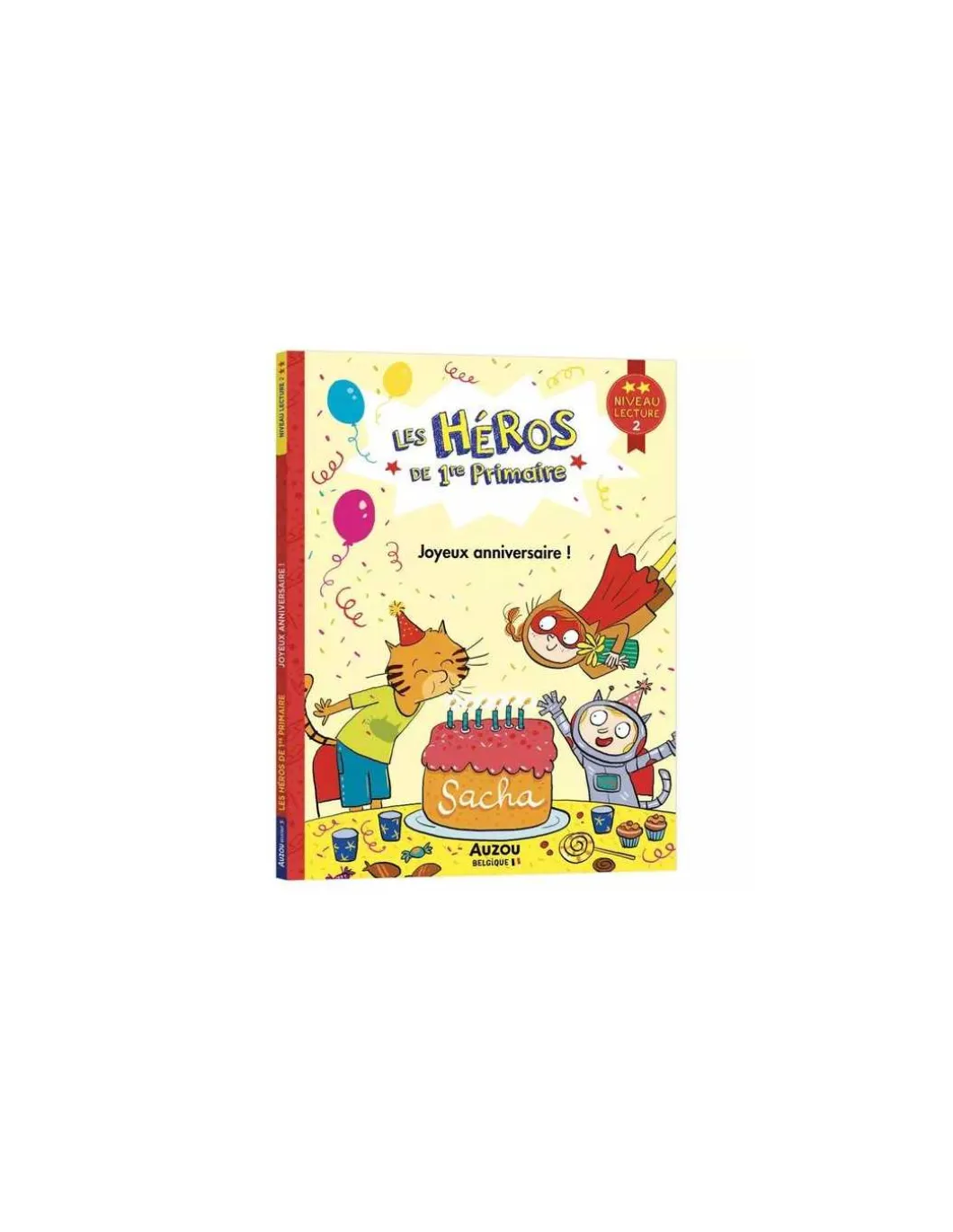 Livre Les Héros de 1re Primaire niveau 2 - Joyeux anniversaire ! - Auzou