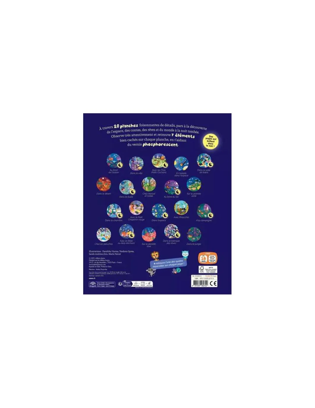 Livre Mes 20 Cherche et trouve des tout-petits dans le noir - Auzou