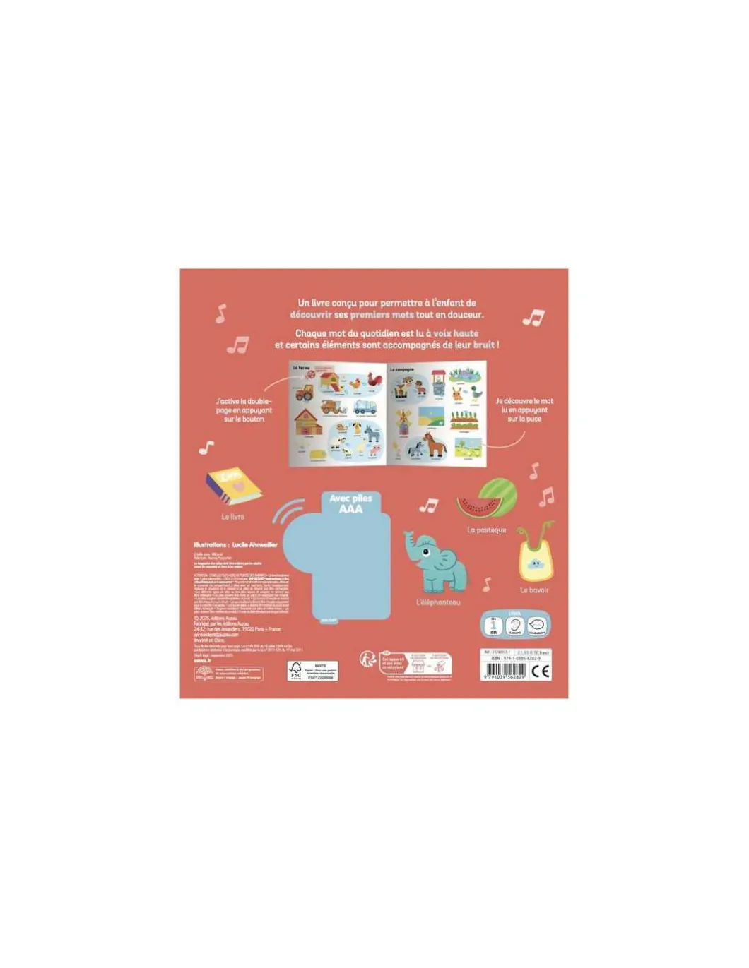 Livre mes 500 premiers mots sonores - Auzou