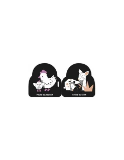 Livre poussette noir et blanc bébés animaux - Auzou