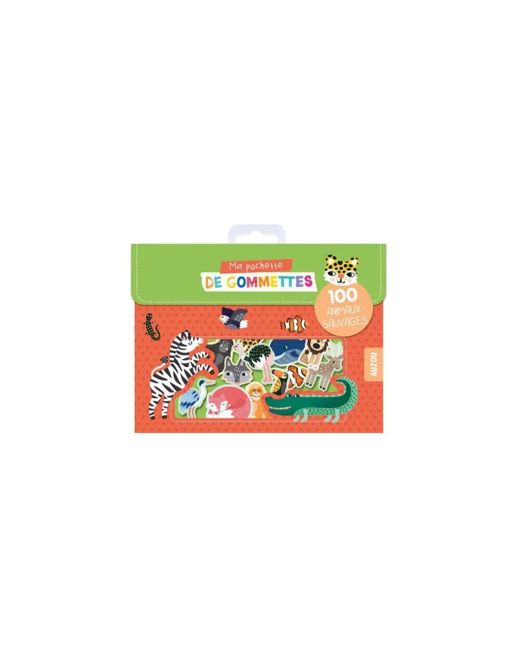 Ma pochette de gommettes 100 animaux sauvages - Auzou