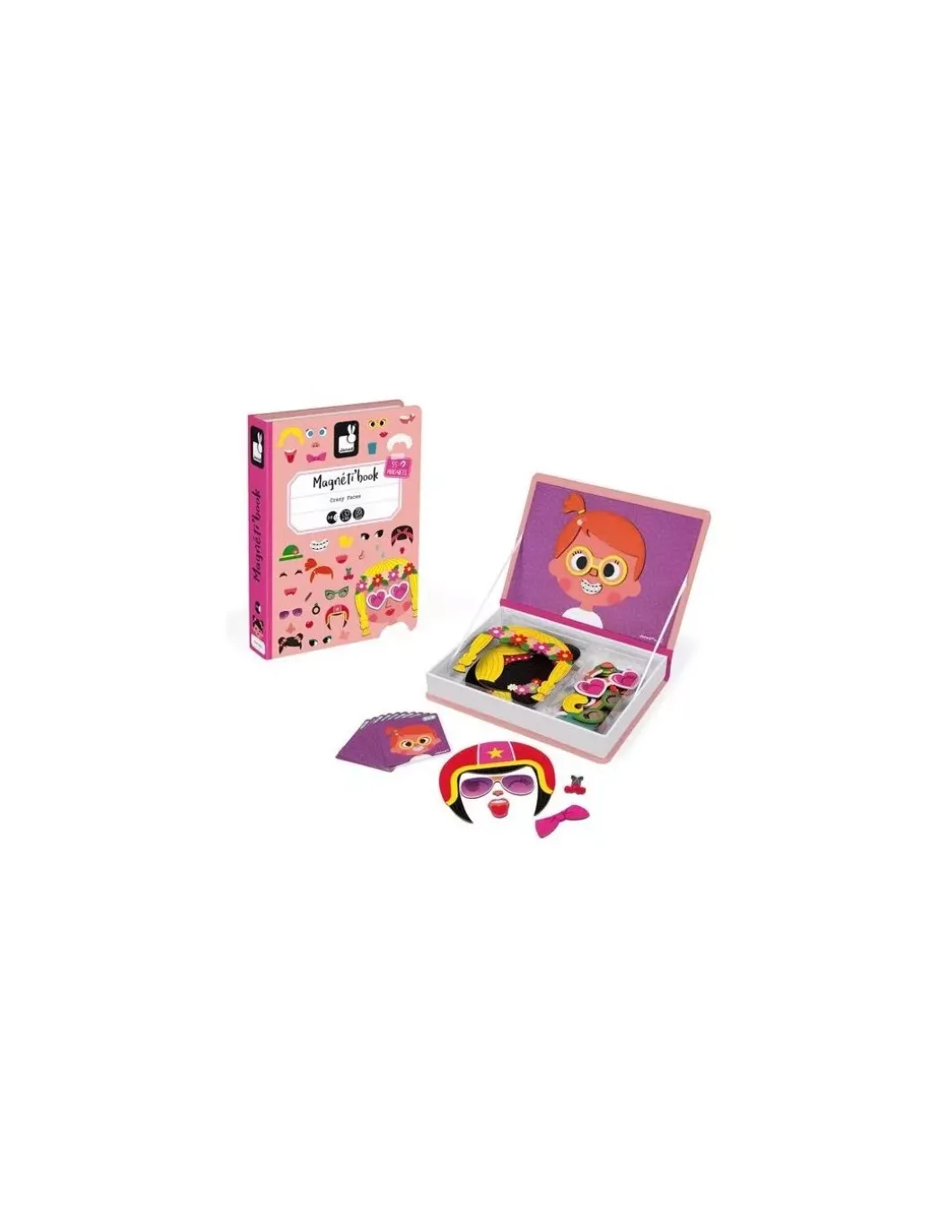 Magnetibook Crazy face fille - Janod