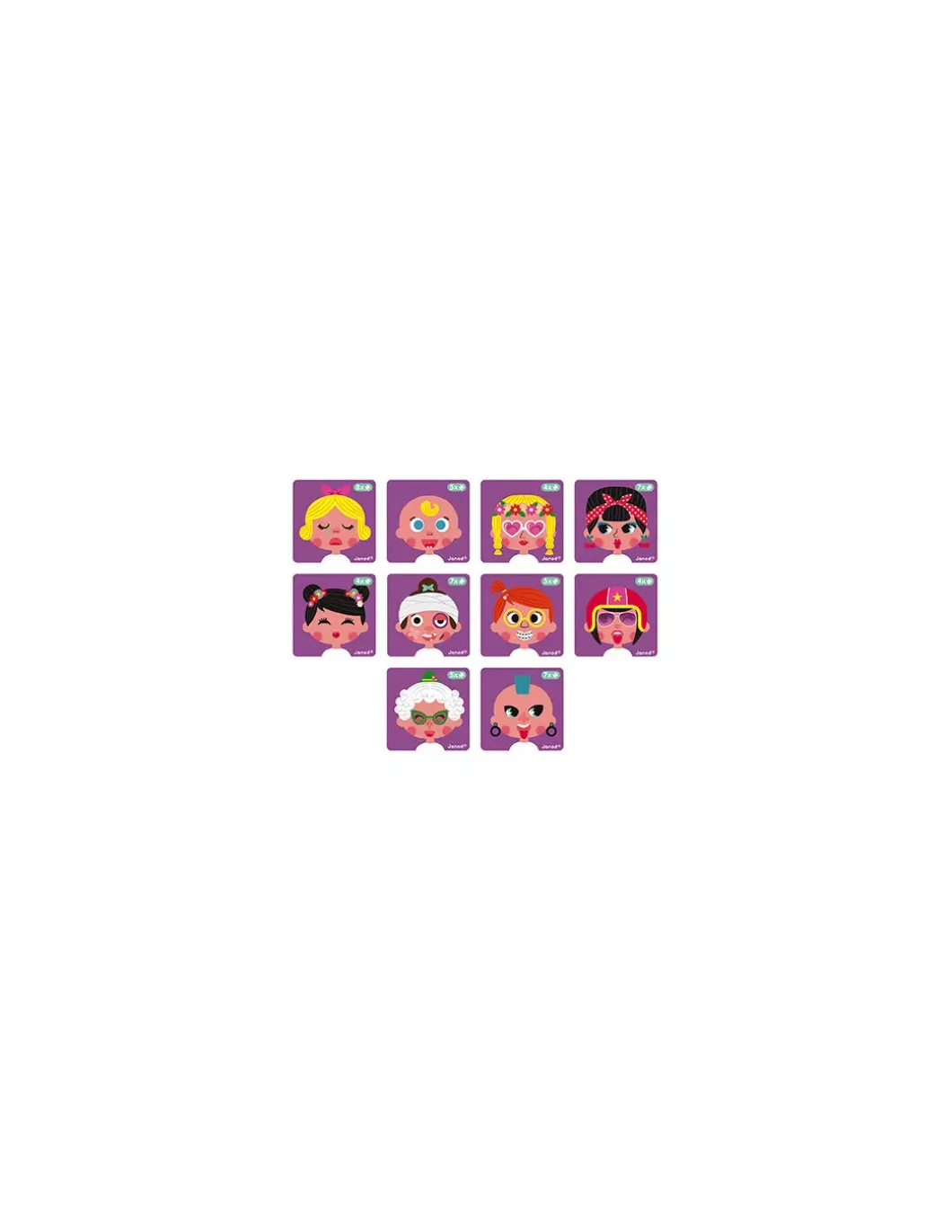 Magnetibook Crazy face fille - Janod