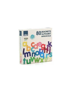 Magnets alphabet minuscules bois 80 pièces - Vilac