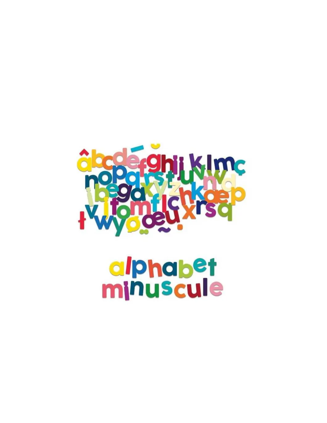 Magnets alphabet minuscules bois 80 pièces - Vilac
