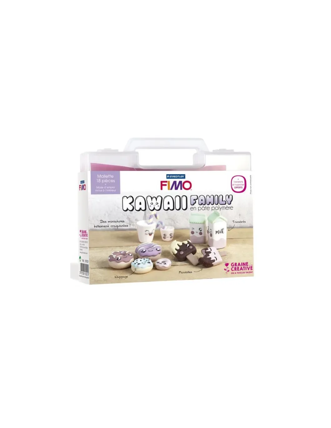 Mallette Kawaii family pâte FIMO - Graine créative