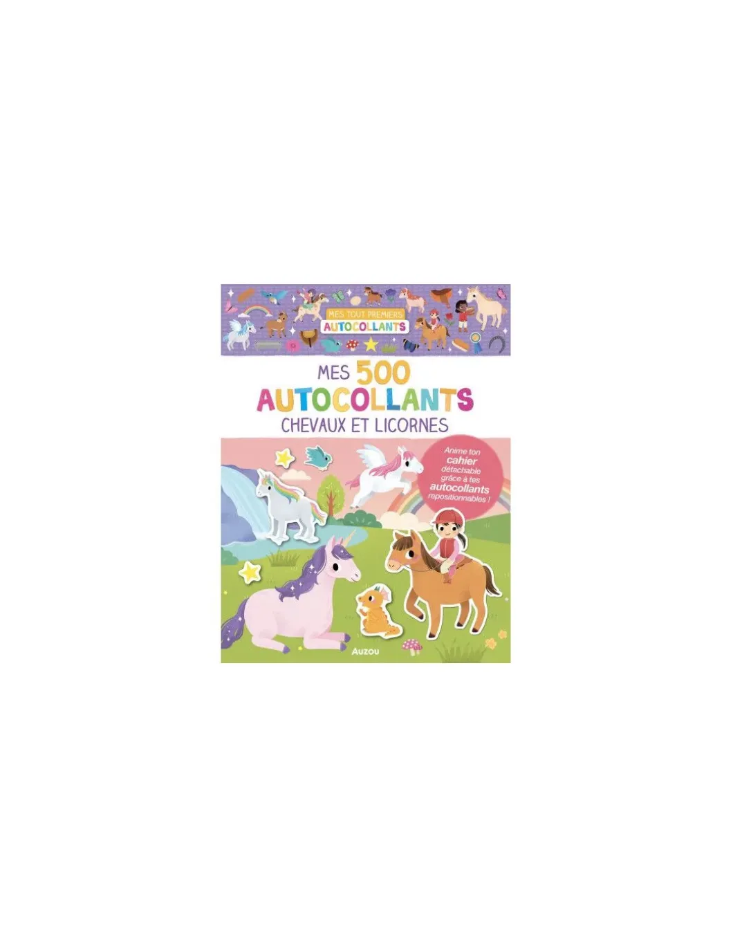 Mes 500 Autocollants Chevaux et licornes - Auzou