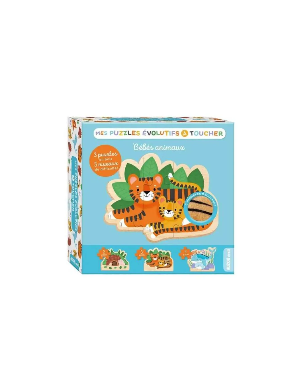 Mes puzzles évolutifs à toucher - Auzou