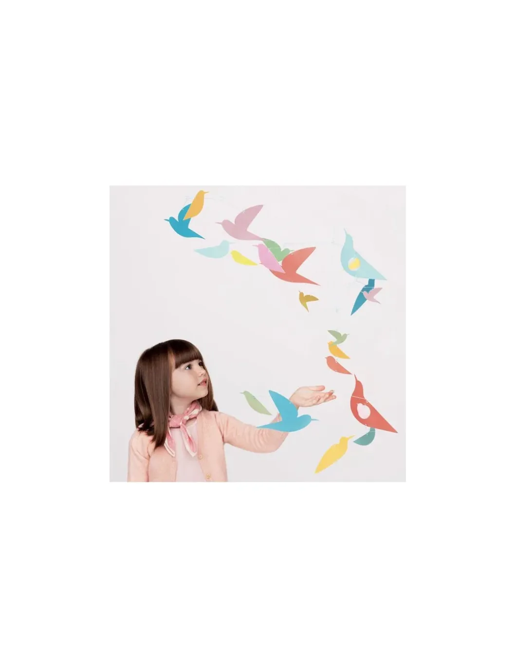Mobile en papier oiseaux multicolores - Djeco