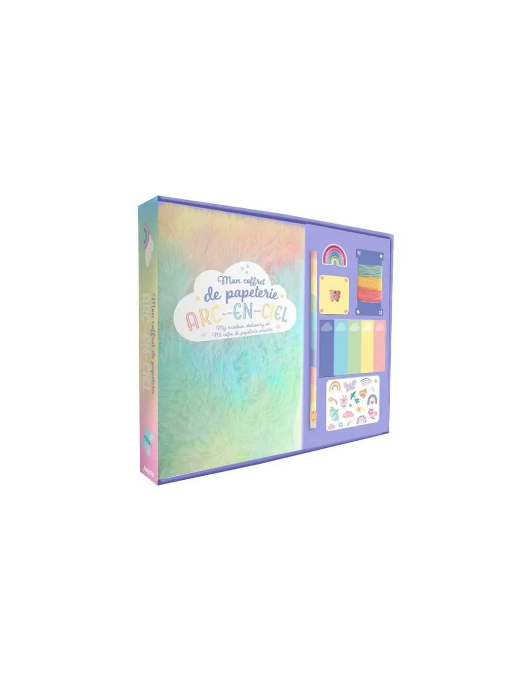 Mon coffret de papeterie arc en ciel - Auzou