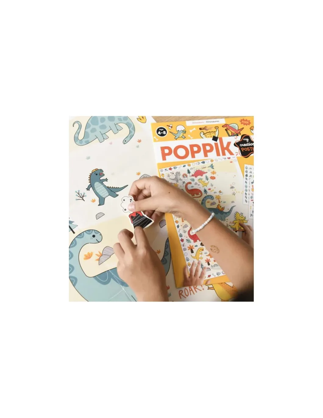 Mon poster créatif Dinosaures - Poppik