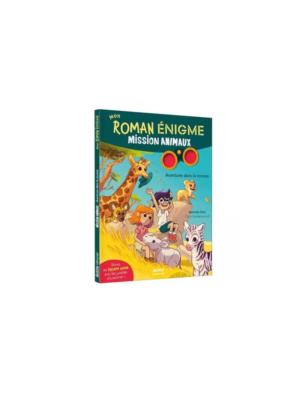 Mon roman énigme - mission animaux - aventures dans la savane - Auzou