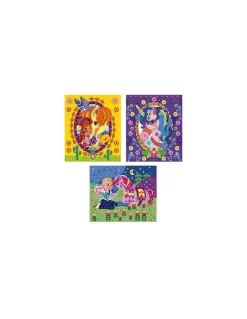 Mosaïque en mousse poneys et licornes - Les ateliers du calme Janod