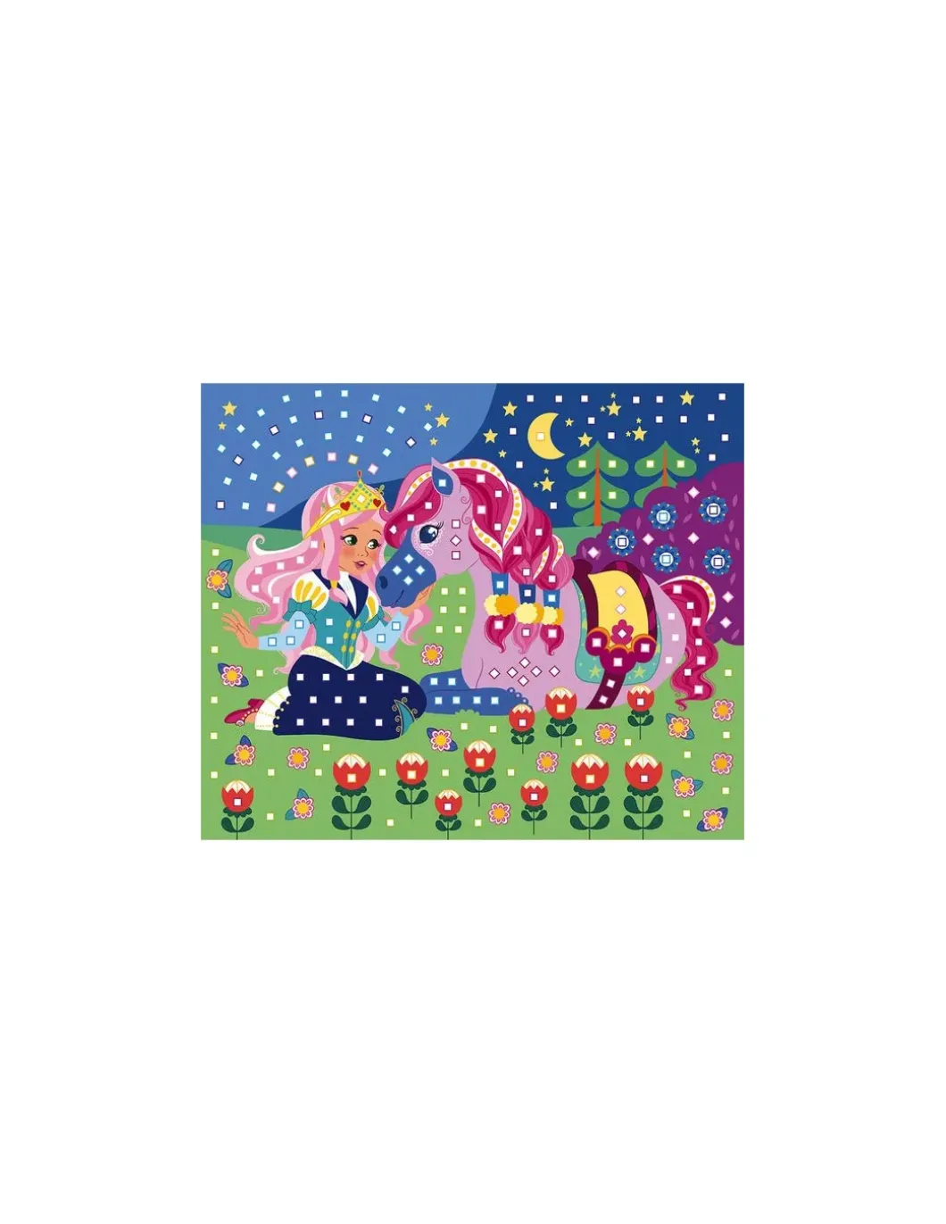 Mosaïque en mousse poneys et licornes - Les ateliers du calme Janod