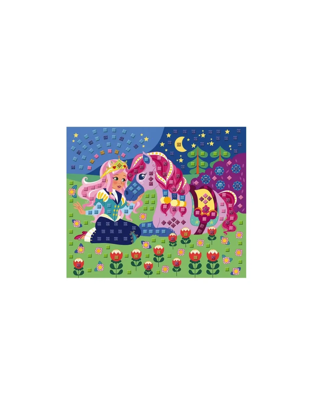Mosaïque en mousse poneys et licornes - Les ateliers du calme Janod