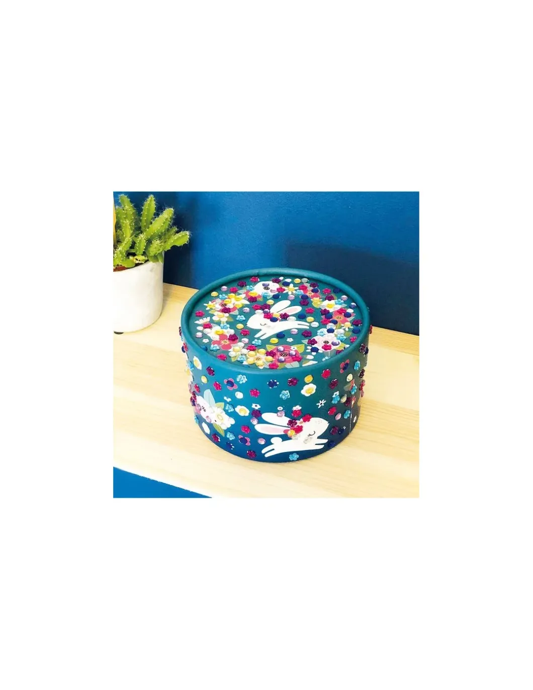 Mosaïques 3D coffret rond - Sycomore