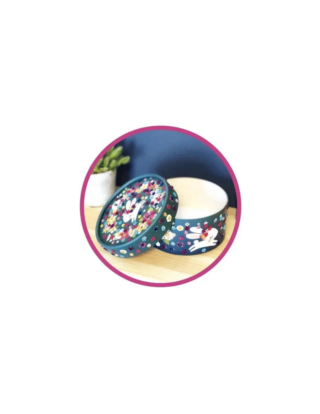Mosaïques 3D coffret rond - Sycomore