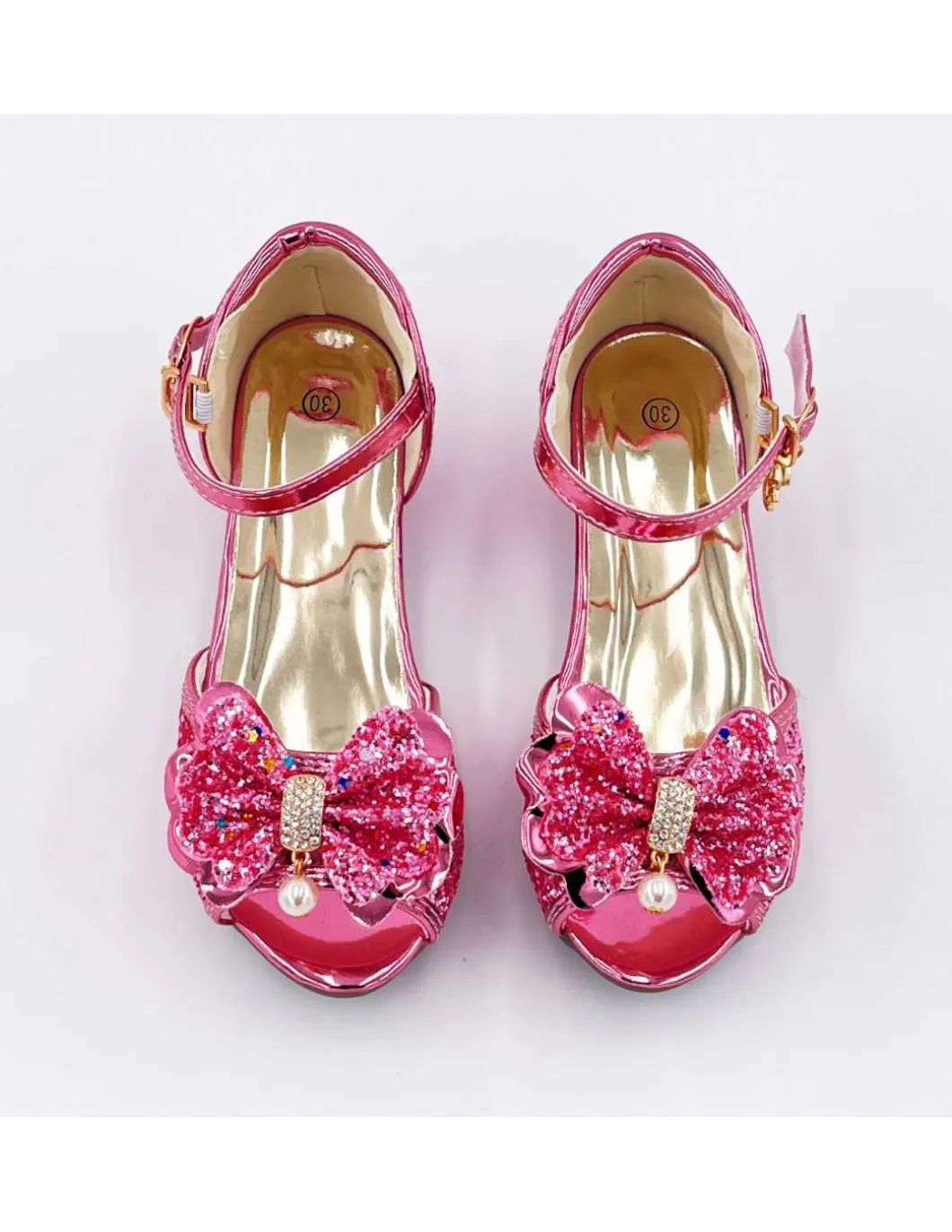 Mules à Nœuds et Paillette Rose 5 - 7 ans - Labay