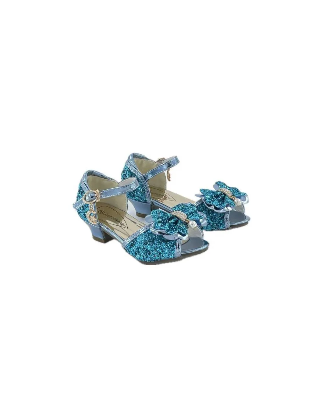 Mules à Nœuds et Paillette bleu 5 - 7 ans - Labay