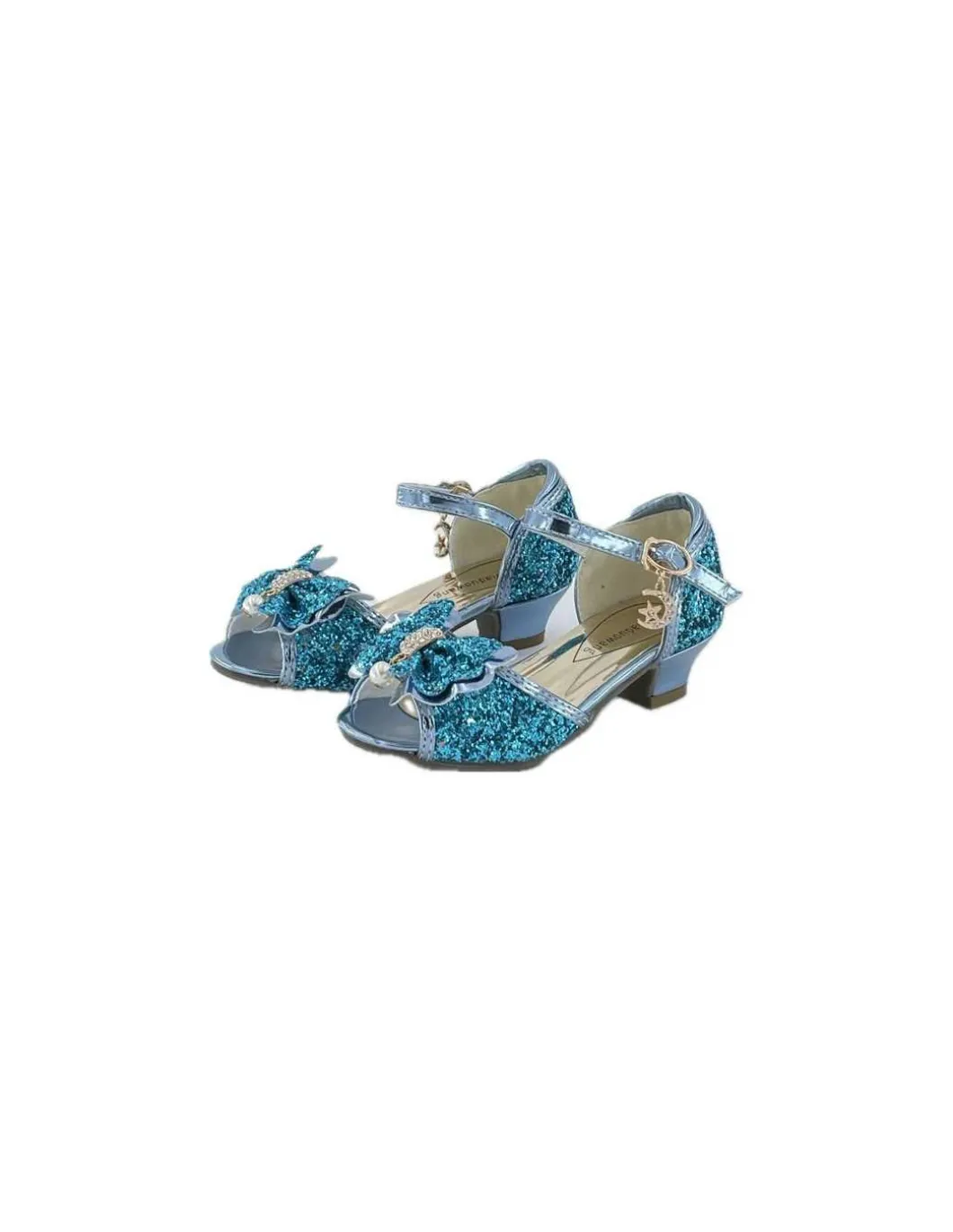 Mules à Nœuds et Paillette Bleu 3 - 4 ans - Labay