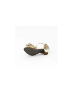 Mules à Nœuds et Paillette dorée 3 - 4 ans - Labay