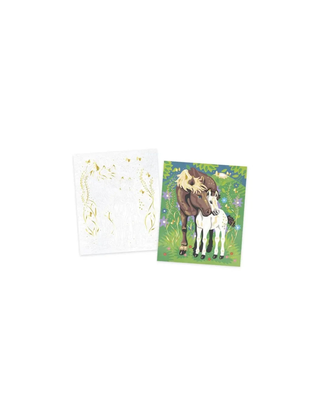 Peinture au numéro aquarelle Chevaux - Janod