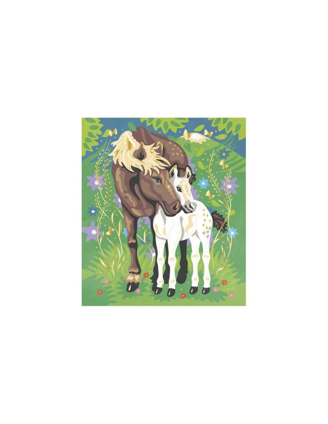 Peinture au numéro aquarelle Chevaux - Janod