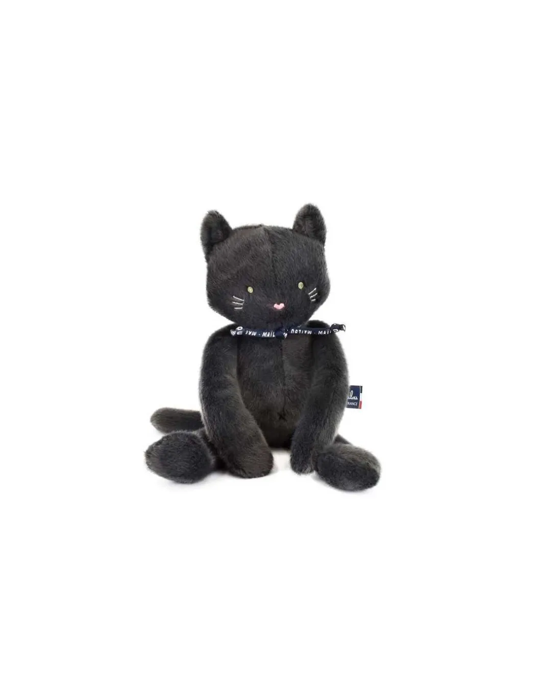 Peluche Chat Méloé 37 cm Anthracite - Maïlou Tradition