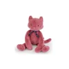 Peluche Chat Méloé 37 cm rose - Maïlou Tradition