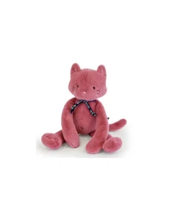 Peluche Chat Méloé 37 cm rose - Maïlou Tradition