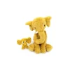 Peluche Dimoitou l'éléphant jaune moutarde - Les Ptipotos by Déglingos