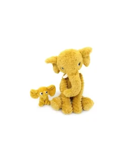 Peluche Dimoitou l'éléphant jaune moutarde - Les Ptipotos by Déglingos