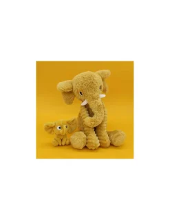 Peluche Dimoitou l'éléphant jaune moutarde - Les Ptipotos by Déglingos