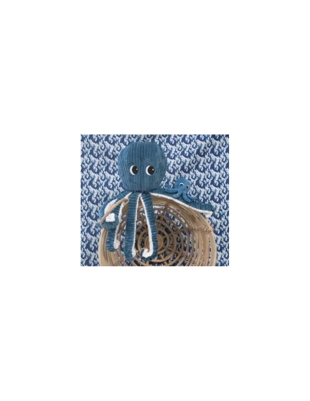 Peluche Filou la pieuvre bleu - Les Ptipotos by Déglingos